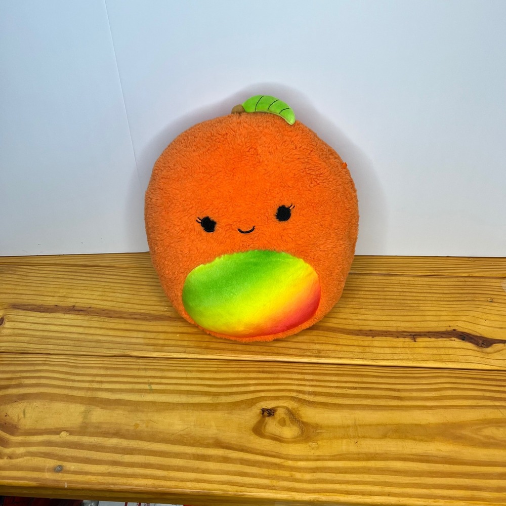 Squishmallows Mango Plush Orange Green Stuffed Animal‎ Pillow Pal